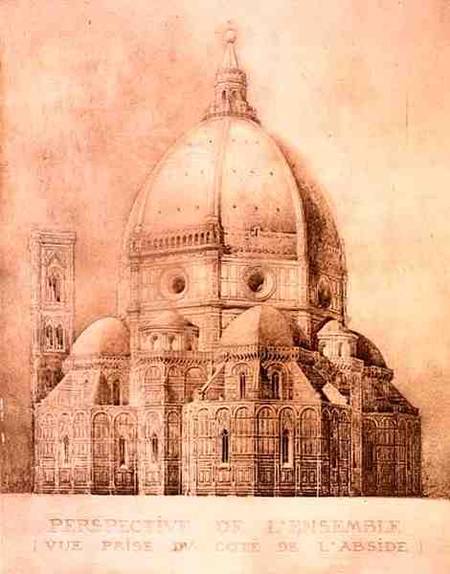 Florence Cathedral from the East, from 'Fragments d'Architecture du Moyen Age et de la Renaissance', von Eugene Duquesne