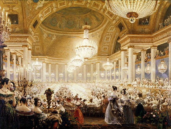 Women Dining at the Tuileries in 1835 von Eugene Emmanuel Viollet-le-Duc