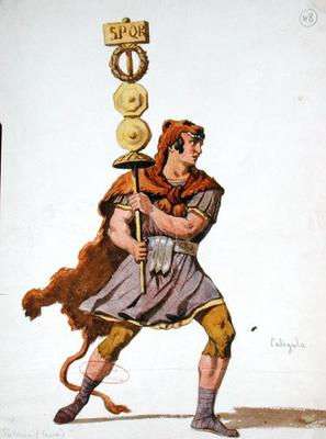 Praetorian, costume design for the first production of 'Caligula' by Alexandre Dumas (1802-70) at th von Eugene Giraud