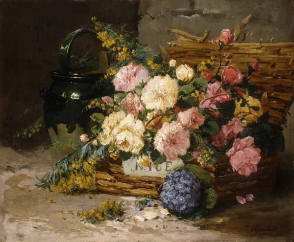 Blumenstillleben (Frühling). von Eugene Henri Cauchois
