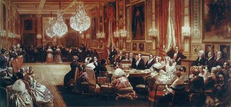 Concert in the Galerie des Guise at Chateau d'Eu, 4th September 1843 von Eugène Louis Lami