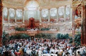 Dinner in the Salle des Spectacles at Versailles 1854  on