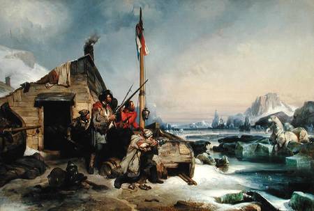 Wintering of a Team of Dutch Sailors on the Eastern Coast of Novaya Zemlya von Eugene Modeste Edmond Lepoittevin