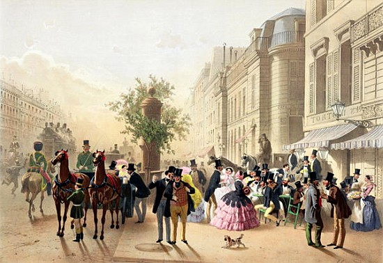 Boulevard des Italiens, from ''Physionomies de Paris'' von Eugene Charles Francois Guerard