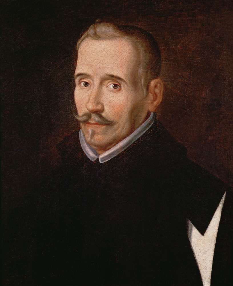 Portrait of Lope Felix de Vega Carpio (1562-1635)  (detail of 102965) von Eugenio Caxes