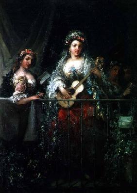 Ladies on a Balcony 1862