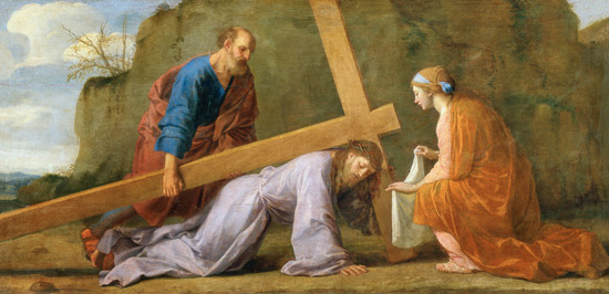 Christus das Kreuz tragend von Eustache Le Sueur