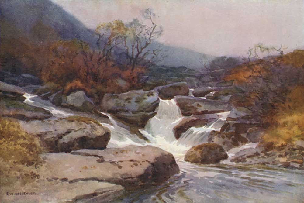 Ein Dartmoor-Bach von E.W. Haslehust