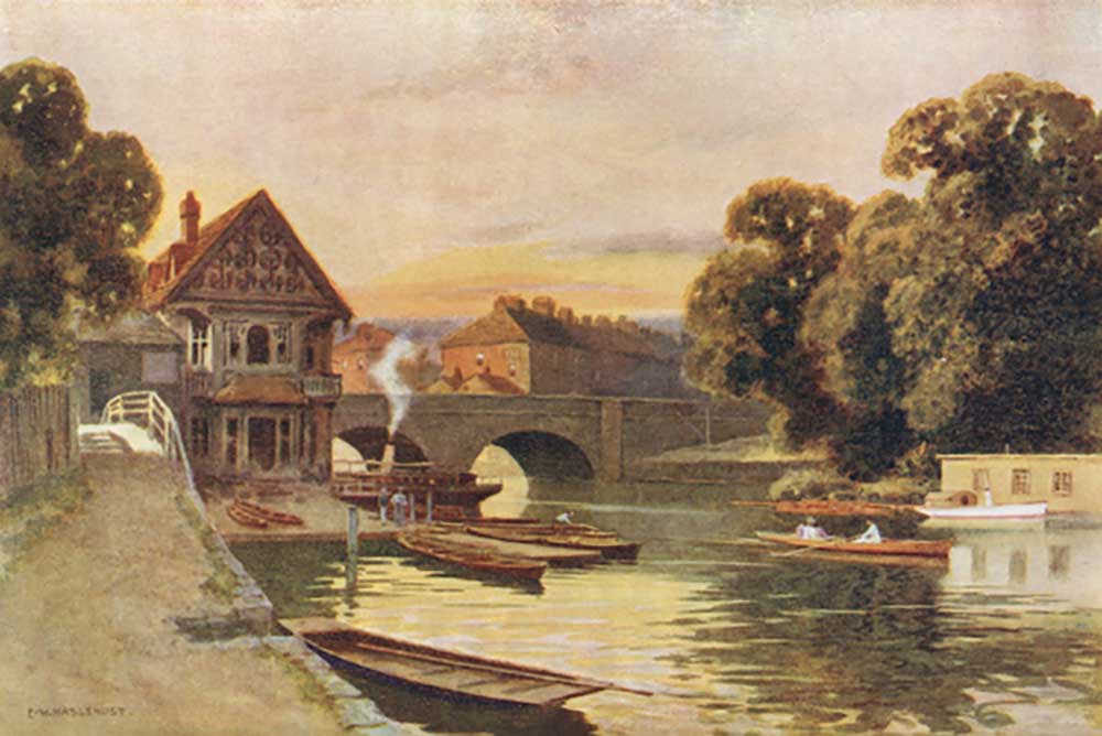 Folly Bridge, Oxford von E.W. Haslehust
