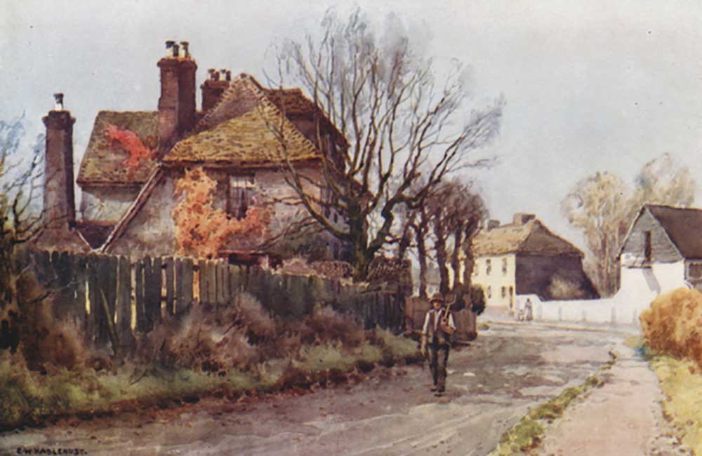 Kreide, Haus, in dem Dickens seine Flitterwochen verbrachte von E.W. Haslehust