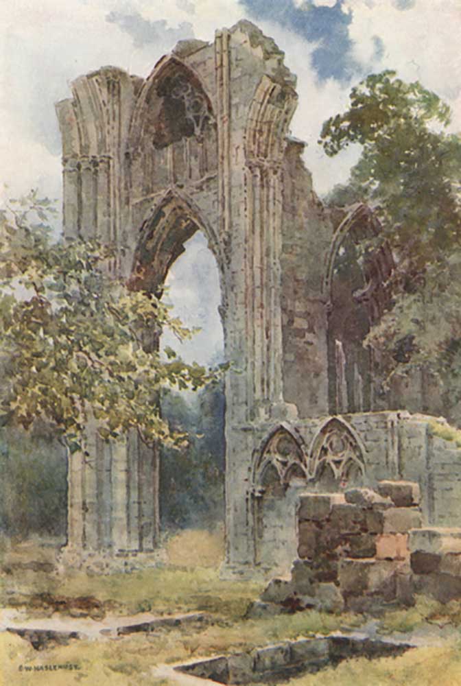 Ruinen der St. Marys Abbey von E.W. Haslehust