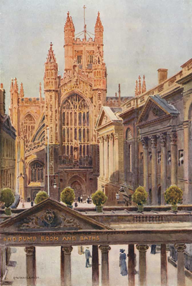 The Grand Pump-Room und Abbey, Bath von E.W. Haslehust