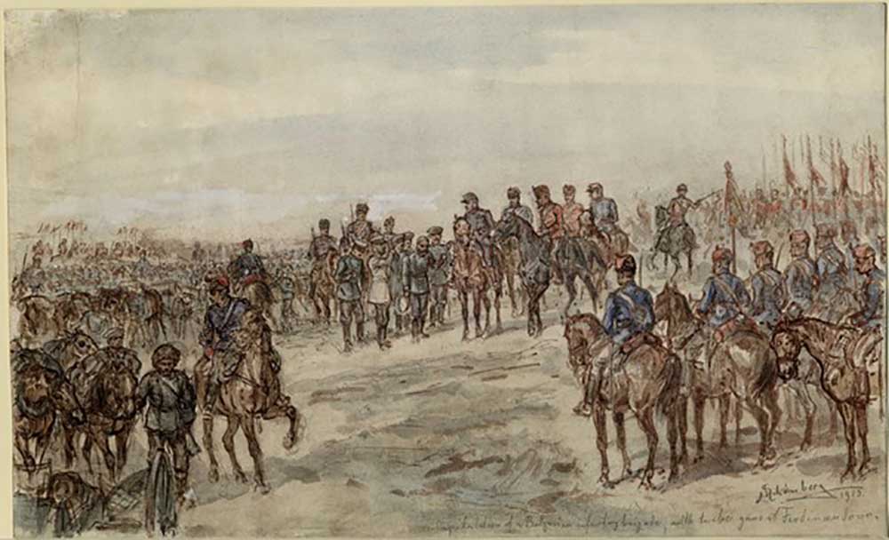 Kapitulation einer bulgarischen Infanterie-Brigade bei Ferdinandowo von Ewald Schönberg