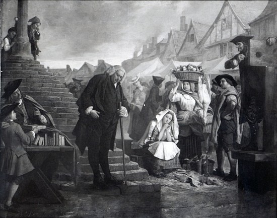 Dr. Johnson doing penance in the market place of Uttoxeter von Eyre Crowe