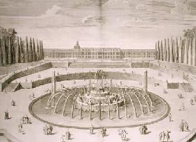 Fountain of Latone at Versailles, 1714, from 'Les Plans, Profils et Elevations des Villes et Chateau published