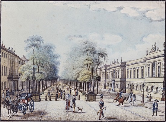 The Linden with the Academy, Berlin von F.A. Calau