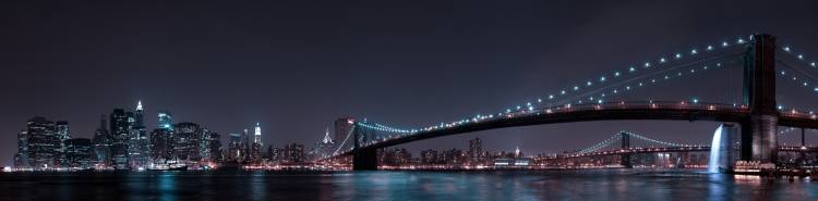 Manhattan Skyline and Brooklyn Bridge von Fabien Bravin