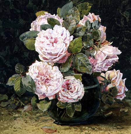 Roses in a Green Bowl von Fanny W. Currey