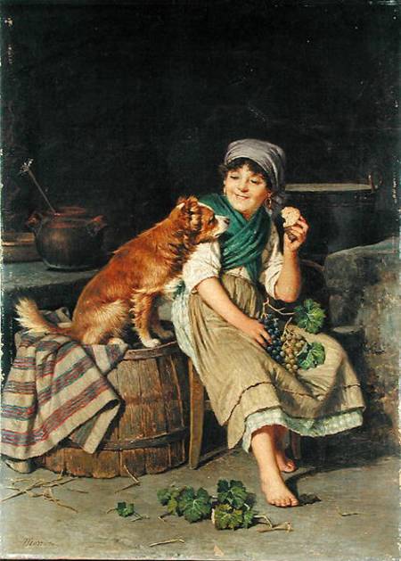 Girl with Dog von Federico Mazzotta