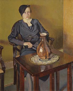 Frau mit Vase