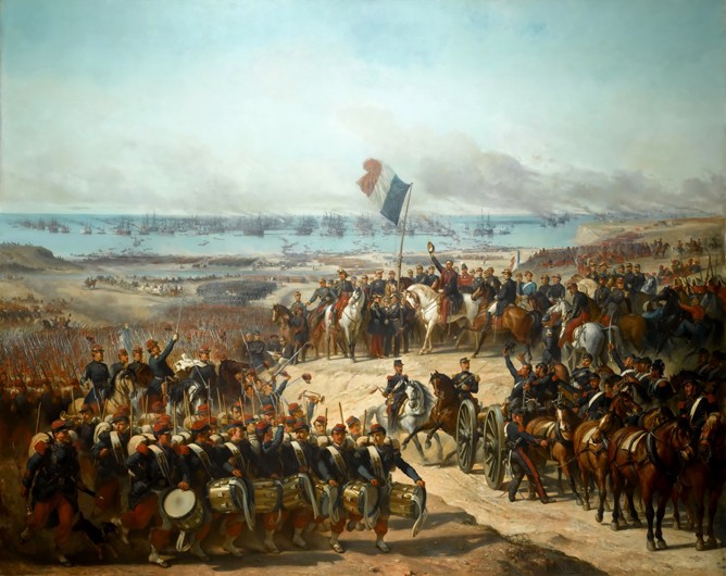 Landung der französischen Truppen in der Bucht von Jewpatorija am 12. September 1854 von Felix-Joseph Barrias