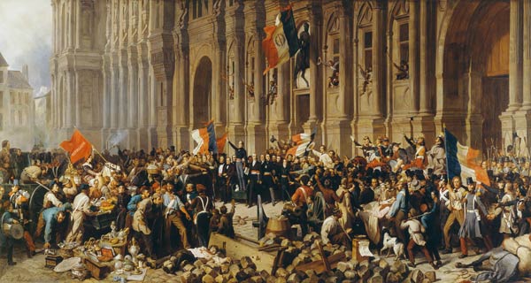 Lamartine rejects the red flag in 1848 von Felix Philippoteaux