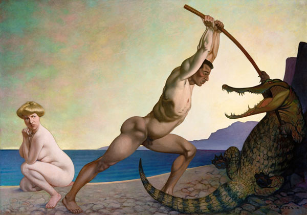 F.Valotton, Perseus den Drachen tötend von Felix Vallotton
