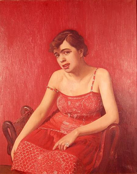 Romanian Woman in a Red Dress von Felix Vallotton