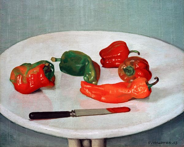 Rote Pfefferfrüchte von Felix Vallotton