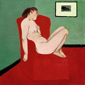 Nude woman on a chair
