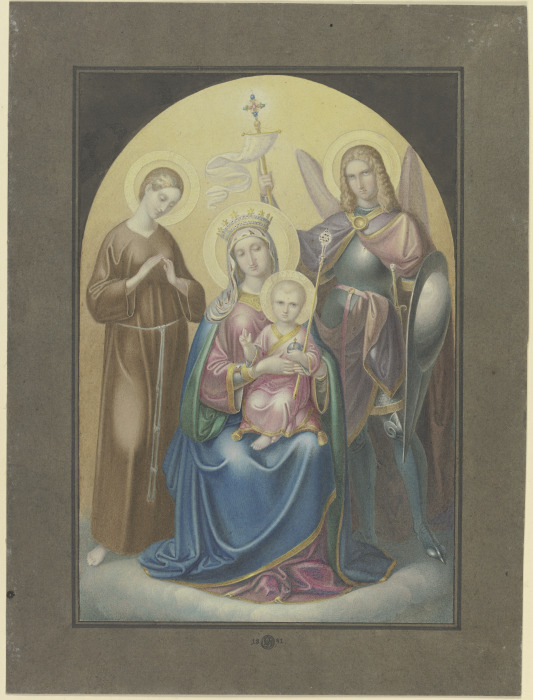Madonna mit dem Heiligen Michael und der Heiligen Euphrosina von Ferdinand Fellner