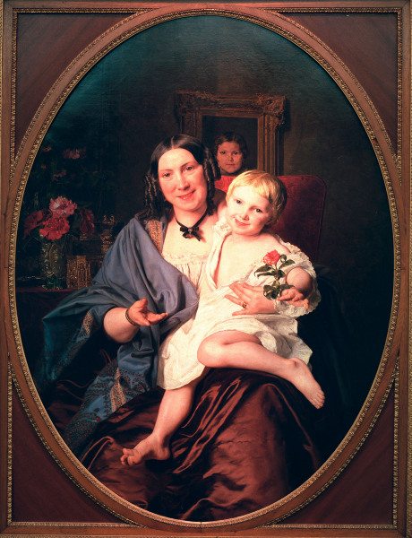 F.G.Waldmüller, Unbekannte Dame mit Kind von Ferdinand Georg Waldmüller