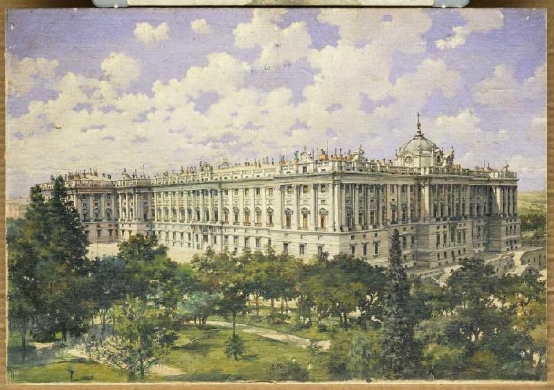 Der königliche Palast in Madrid. von Ferdinand Hodler