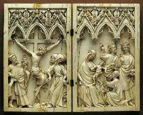 Diptychon mit der Anbetung der Könige und Kreuzigung Paris, 136