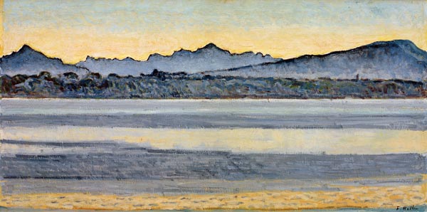 Genfersee mit Mont-Blanc von Ferdinand Hodler