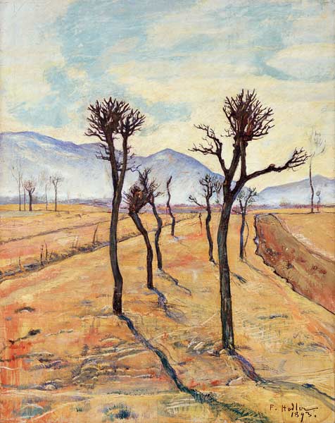 Kahle Bäume im Tessin von Ferdinand Hodler