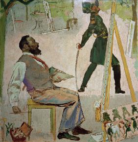 Ferdinand Hodler im Atelier