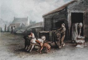 A Dog Cart, Holland, c.1890 (w/c on paper) 1816