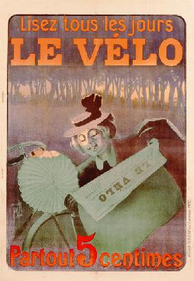 Advertisement for Le Velo, printed by Affiches Camis, Paris c.1899