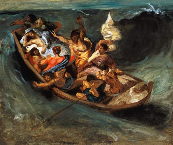 Christus im Sturm auf dem Meer von Ferdinand Victor Eugène Delacroix