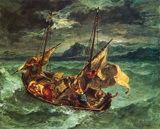 Christus auf dem See Genezareth von Ferdinand Victor Eugène Delacroix