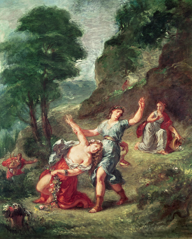 Orpheus and Eurydice, Spring from a series of the Four Seasons von Ferdinand Victor Eugène Delacroix
