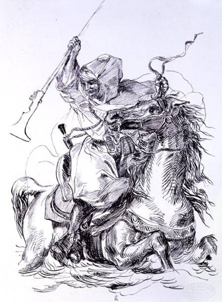 Arab Horseman von Ferdinand Victor Eugène Delacroix