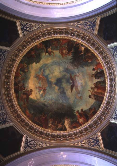 Aurora, ceiling painting possibly from the Library von Ferdinand Victor Eugène Delacroix