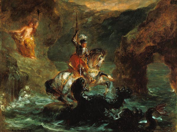 Der hl. Georg im Kampf mit dem Drachen von Ferdinand Victor Eugène Delacroix