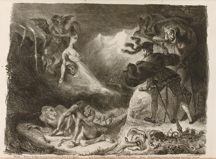Illustration zu Goethes Faust von Ferdinand Victor Eugène Delacroix