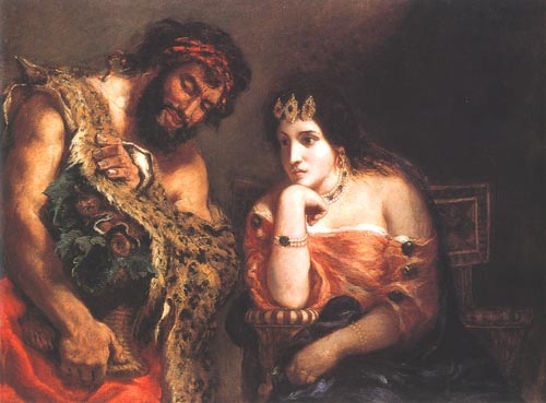 Kleopatra und der Bauer von Ferdinand Victor Eugène Delacroix