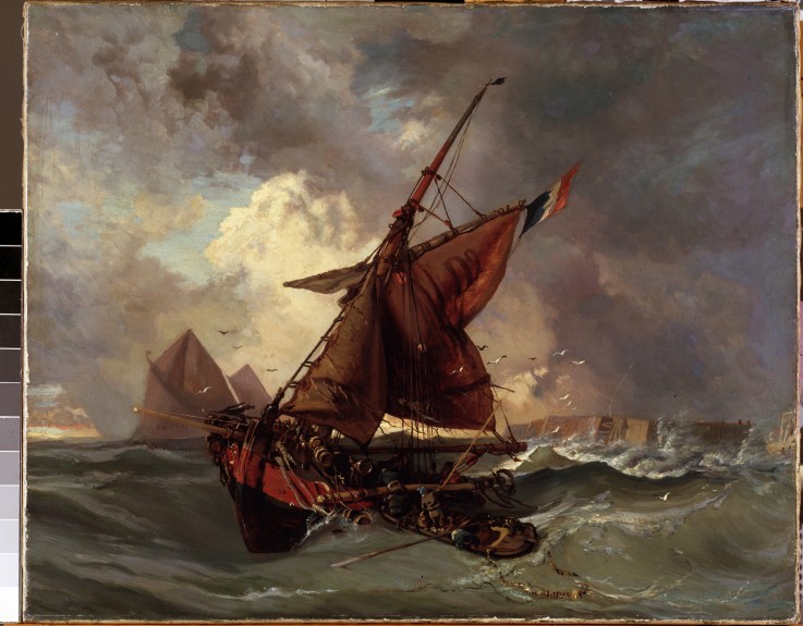 Schiffe auf der stürmischen See von Ferdinand Victor Eugène Delacroix