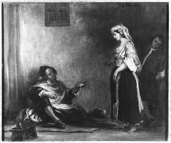 The Arab Merchant von Ferdinand Victor Eugène Delacroix