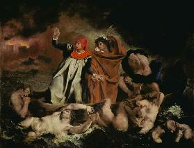 Dante und Virgil in der Hölle (oder: Die Dante-Barke) 1822